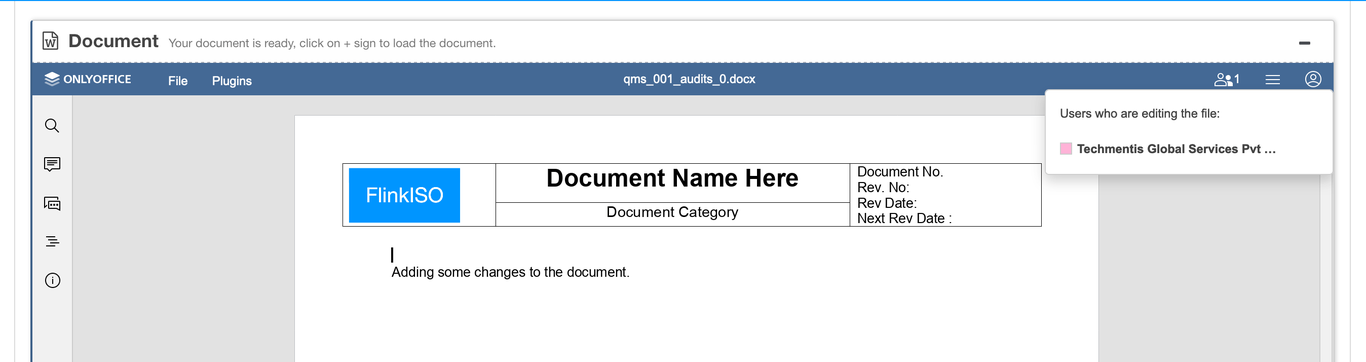 Collaborate on a QMS document Collaborate on a QMS document